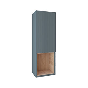 Bella Açık Raflı Boy Dolabı Blue Grey - L-r Kb710067 Beyaz