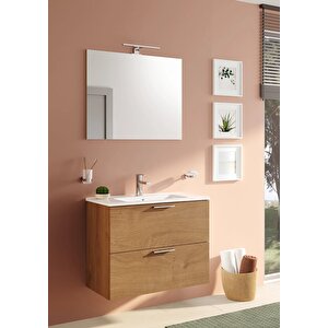 Vitra Mia Banyo Dolabı Seti Çekmeceli 80 Cm Altın Meşe 67093