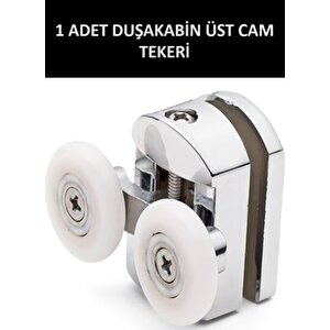 1 Adet Üst Duşakabin Tekerleği Üst Cam Rulman Krom Teker 23 Mm