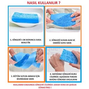 Sihirli Sünger Banyo Peeling Ölü Deri Temizleme Süngeri Duş Bakım Yumuşak Lif Çok Amaçlı Sünger