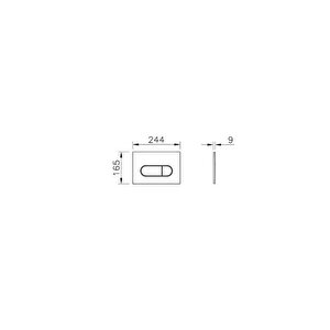 Vitra Root Round Kumanda Paneli Parlak Krom 740-2280 Beyaz