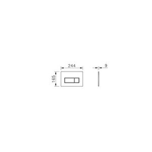 Vitra Root Square Kumanda Paneli Parlak Krom 740-2380 Beyaz
