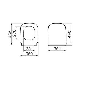 Vitra S20 Square Asma Klozet 48cm + S20 Klozet Kapağı + Vitra Gömme Rezervuar Set