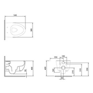 Speciale Large Rimless Asma Klozet Beyaz 1632-001-0128 Yeni