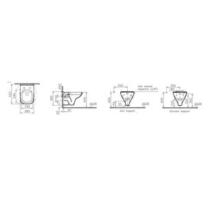 Vitra S20 Smoothflush (kanalsız) Asma Klozet 52cm + S20 Kapak + Vitra Gömme Rezervuar Set