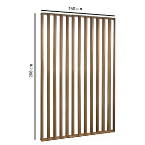 Ahşap Çıtalı Paravan Oda Ayırıcı Seperatör Duvar 150x200 Cm