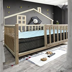 Delux Doğal Montessori Bebek Ve Çocuk Karyolası 90x190 cm