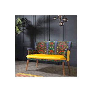 Ikili Balkon Koltugu -bekleme Koltugu -misafir Koltuğu -çay Seti Koltugu-ahşap Iskelet