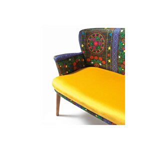 Ikili Balkon Koltugu -bekleme Koltugu -misafir Koltuğu -çay Seti Koltugu-ahşap Iskelet