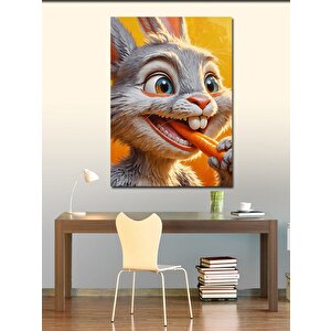 Kanvas Tablo Havuç Yiyen Tavşan 70x100 cm