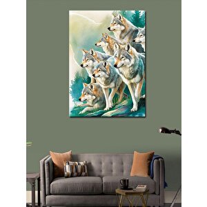 Kanvas Tablo Kurt Sürüsü 100x140 cm