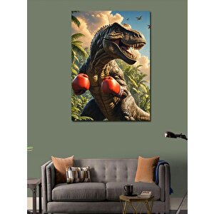 Kanvas Tablo Boksör Dinozor