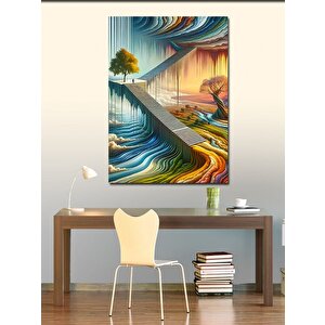 Kanvas Tablo Gökyüzüne Tırmanan Merdivenler 100x140 cm
