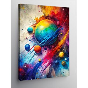 Kanvas Tablo Renkler Ve Gezegenler 70x100 cm