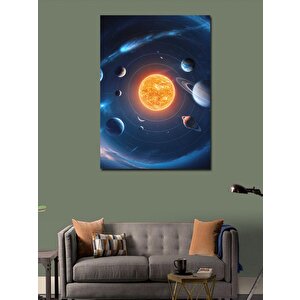 Kanvas Tablo Gezegenler 70x100 cm