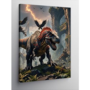 Kanvas Tablo Kızgın Dinozor 70x100 cm