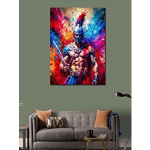 Kanvas Tablo Renkli Fon Gladyatör 100x140 cm