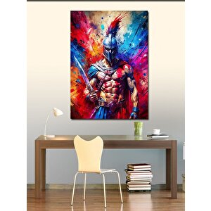 Kanvas Tablo Renkli Fon Gladyatör 70x100 cm
