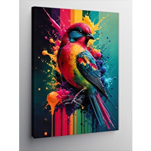 Kanvas Tablo Renkli Kuş 100x140 cm