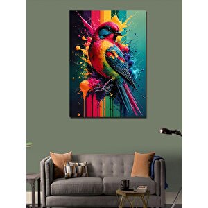 Kanvas Tablo Renkli Kuş 100x140 cm