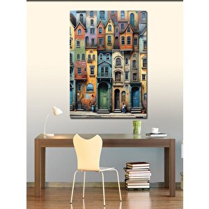 Kanvas Tablo Renkli Binalar 70x100 cm