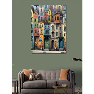 Kanvas Tablo Renkli Binalar 70x100 cm