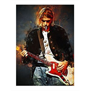 Kurt Cobain Nirvana Tasarım Mdf Tablo 35cm X50cm 35x50 cm