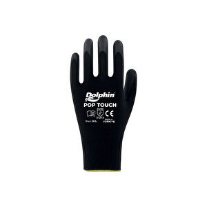 Polyester Poliüretan İş Eldiveni Siyah Pop Touch 9-l L