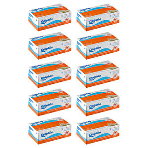 Beyaz Lateks Eldiven Pudrasız (s) 100lü Paket 10 Adet S