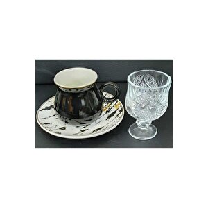 6 Lı Kristal Kahve Yanı Bardak Mit1016