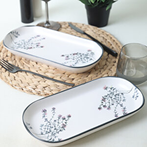 Çiçek Bahçesi Noyan Kayık Tabak 28 Cm 2 Adet 18938