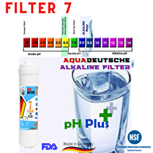 AQUA DEUTSCHE Plus Pompalı Beyaz 12 Litre 7 Filitre 14 Aşama Gümüş İyonlu Su Arıtma Cihazı Duş Başlığı Hediye