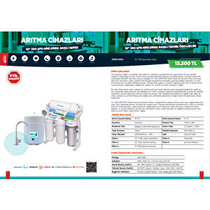 Boğazi̇çi̇ 10 İnç 300 Gpd Su Aritma Ci̇hazi