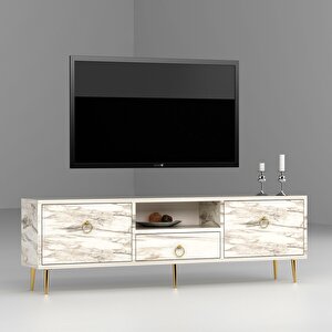 Drop Tv Ünitesi Efesmermer-Altın