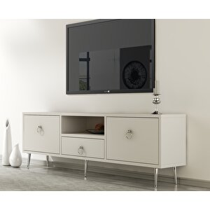Drop Tv Ünitesi Beyaz-Gümüş Beyaz-Gümüş