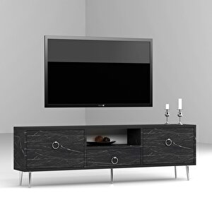 Drop Tv Ünitesi Royalmermer-Gümüş Gri Mermer