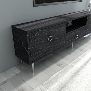 Drop Tv Ünitesi Royalmermer-Gümüş