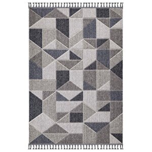 Fez 3002 Mavi İskandinav Serisi Salon Oturma Yatak Odası Halısı 200x290 cm
