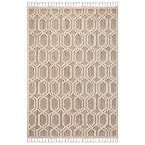 Fez 3000 Bej İskandinav Serisi Salon Oturma Yatak Odası Halısı 160x230 cm