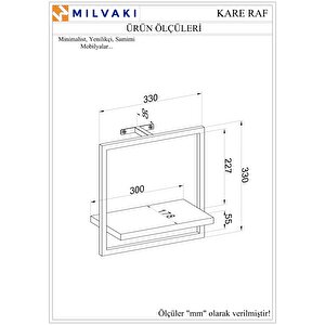 Moon Kare Duvar Rafı