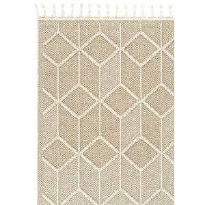 Cool Halı Elit 03 Bej Salon Halısı Bukle İskandinav Halı Yolluk Etnik Mutfak Halısı Koridor Halısı