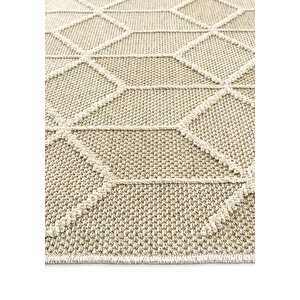 Cool Halı Elit 03 Bej Salon Halısı Bukle İskandinav Halı Yolluk Etnik Mutfak Halısı Koridor Halısı