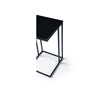 C Sehpa, Yan Sehpa, Minimalist, Modern, Tablet, Laptop Sehpası, C Sehpa Inter Siyah