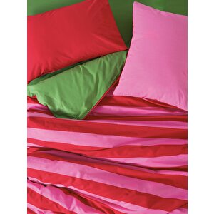 Cozy Home Popping Colors Çift Kişilik Lastikli Çarşaflı Nevresim Takımı Cherie Yeşil