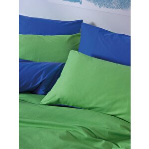  popping Colors Tek Kişilik Lastikli Çarşaflı Nevresim Takımı Sage Yeşil-mavi