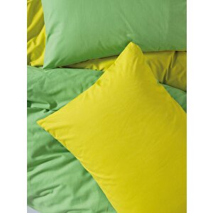  popping Colors Tek Kişilik Lastikli Çarşaflı Nevresim Takımı Sage Sarı-yeşil