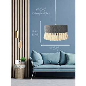 Elegante Antrasit Bohem Avize