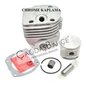Husqvarna 365 Testere Chrome Si̇li̇ndi̇r Pi̇ston Set Kare Boğaz 48mm