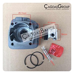 Motorulu Testere 6200 Ni̇kasi̇l Si̇li̇ndi̇r Pi̇ston Seti̇ 47.5 Mm