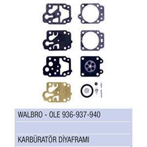 Oleo-mac 936 / 937 / 940 Karbüratör Di̇yafram - Tami̇r Takimi - Walbro